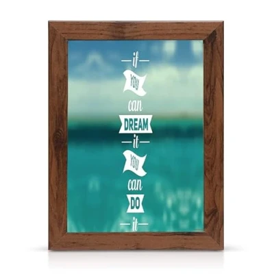 Image of A3 (42x29.7) cm Walnut Wooden effect Photo frame, Poster/Picture frames For wall mount
