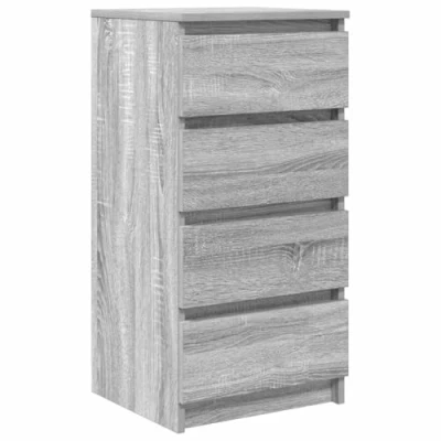 Image of vidaXL Sideboard Grey Sonoma Engineered Wood Storage Cabinet with 4 Drawers/Modern Buffet for Kitchen/Living Room 37.5x35x76cm