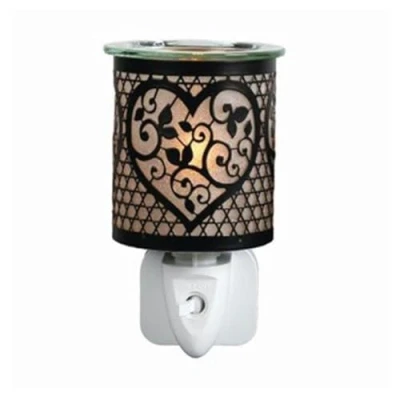 Image of Aroma Black &amp; Gold Heart Plug In Wax Melt Warmer