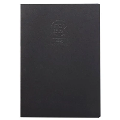 Image of Clairefontaine Ref 60352C Crok&#039;Book Portrait Staplebound Sketchbook A3 (42 x 29.7cm), 160gsm Paper, Acid Free, pH Neutral, 20 White Sheets Black Cover