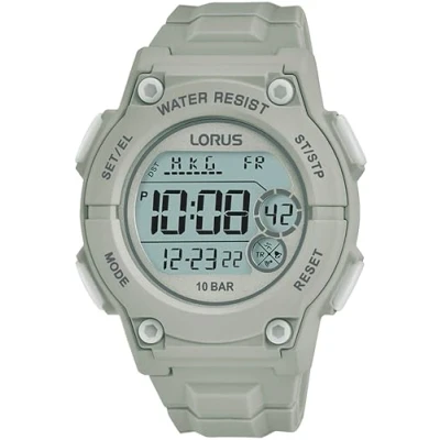Image of Lorus Digital Multi Function 100m (42mm) Dial/Grey Silicone R2335PX9