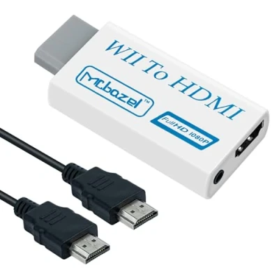 Image of Mcbazel Wii to HDMI Adapter With 1.5m Cable, 3.5mm Audio Output, Supports All Display Modes