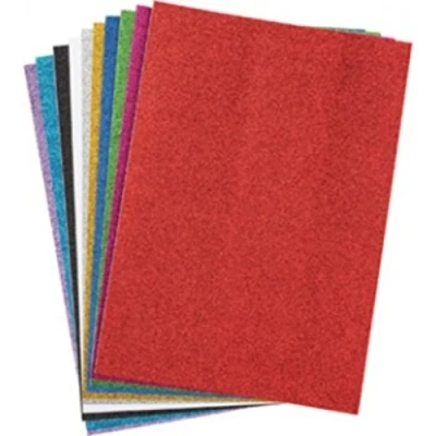 Image of Self Adhesive Glitter Paper A4 10 Colours
