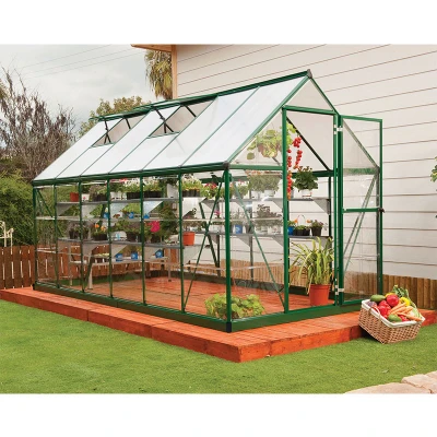 Image of 6&#039;x12&#039; Palram Canopia Hybrid Large Walk In Green Polycarbonate Greenhouse (1.8x3.6m)