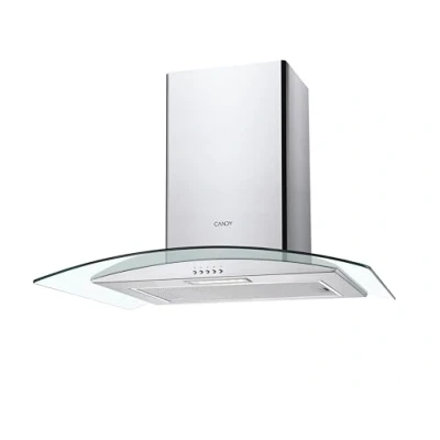 Image of Candy CGM64/1X 60cm Curved Glass Chimney Hood, 3 Speeds, Stainless Steel