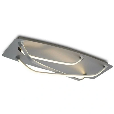 Image of Papua Flush LED Light 25W, 1900lm, 3000K Dimmable Polished Chrome, White Acrylic