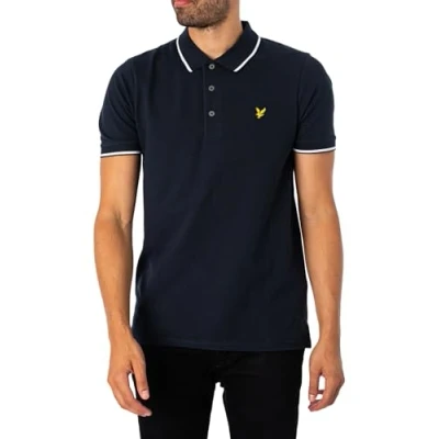 Image of Lyle &amp; Scott Men&#039;s Tipped Polo Shirt, Dark Navy/White, S