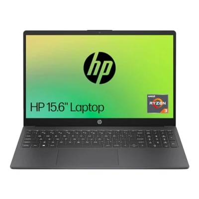 Image of HP 15.6&quot; Laptop , AMD Ryzen 3 7320U Processor 4 GB RAM 128 SSD Radeon Graphics FHD Display Up to 10hrs battery Win 11 Dual Speakers Chalkboard Gray 15 fc0003sa