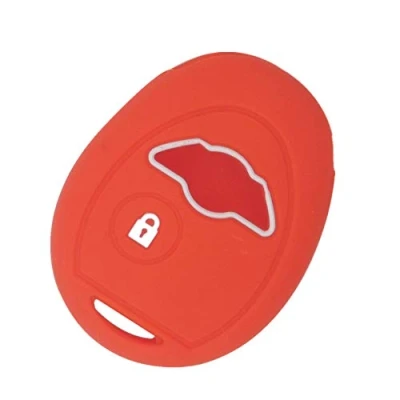 Image of Happyit Silicone Car Key Case Cover for Mini Cooper S R50 R53 1 Buttons (Red)