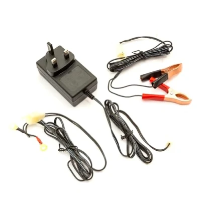 Image of Intelligent 12v 1 Amp Motorcycle Lead Acid Battery Charger Set Automatic Smart Optimiser UK Plug