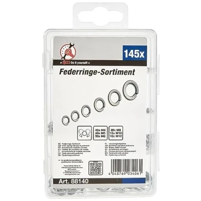 Image of BGS Diy 88140 HSS Spring Washer Assortment M4 M12 145 pcs.