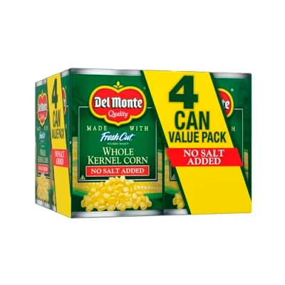 Image of Del Monte Fresh Cut Golden Sweet Whole Kernel Corn With No Added Salt 4 15.25 Oz. Can, Oz