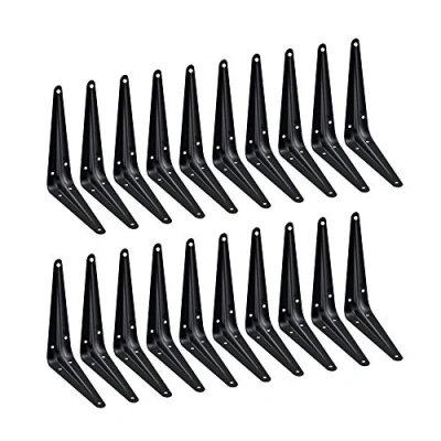 Image of EAI 150x125mm / 6x5&quot; Original London Pattern Shelf Bracket Black Pack of 20