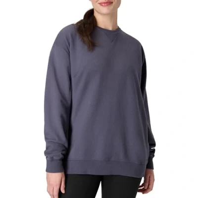 Image of Hanes Men&#039;s Originals Fleece, Garment Dyed Pullover, Crewneck Sweatshirts, Anchor Slate, S