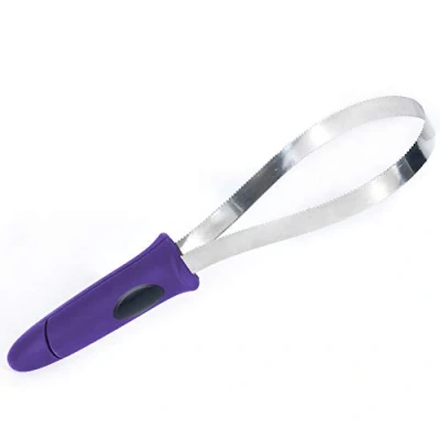 Image of BOTH WINNERS Dual Sided Shedding Blade with Stainless Steel Blade, De Tool for All Dogs Soft Touch Grip Handle(PURPLE)