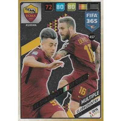 Image of Panini Adrenalyn 2018 FIFA 365 457. EL Shaarawy De Rossi (AS Roma)
