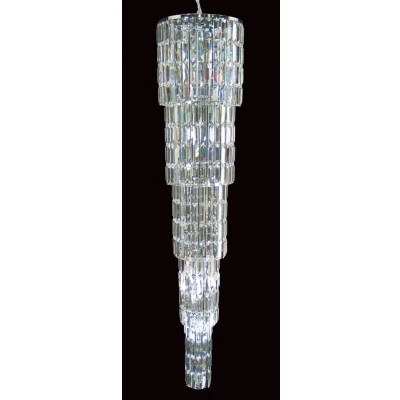 Image of Padua 15 Light Tiered Stairwell Ceiling Chrome