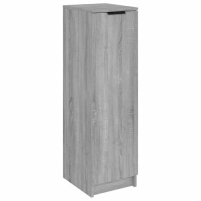 Image of vidaXL Shoe Cabinet in Grey Sonoma Color Freestanding, Compact Organizer Made from Resistant Engineered Wood Modern Design with Top Display Area.