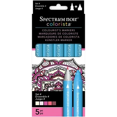 Image of Spectrum SPECN C MSET4 Noir Colorista Set 4 Markers, Multi Colour, 5 Piece