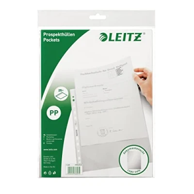 Image of Leitz L : Pocket Standard A4 PP 65 µ 25 pcs transp