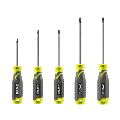Image of Ryobi RHSDST5 Magnetic Torx Screwdriver Set (5 Pieces)