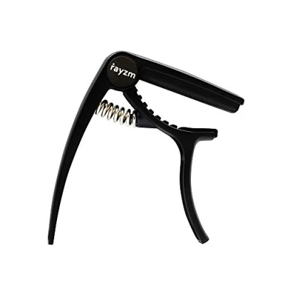 Image of Rayzm Ukulele Capo, Zinc Alloy Capotasto for Soprano/Concert/Tenor Ukuleles, Single Handed Trigger Style, Strong Spring No Buzzing