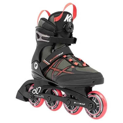 Image of K2 Alexis 80 BOA Inline Skates Womens Sz 7.5 Grey/Coral