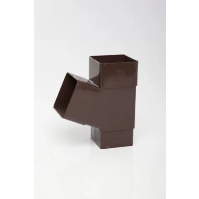 Image of POLYPIPE RS229 BROWN 112.5 degree Branch for 65mm square downpipe system