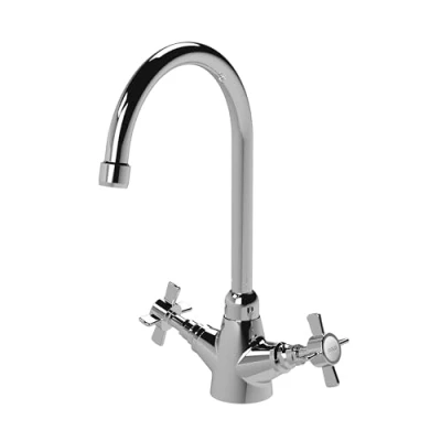 Image of Mono Two Crosshead Handle Sink Mixer Tap Chrome