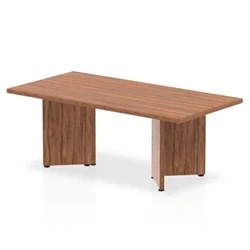 Image of Impulse 1200mm Coffee Table Walnut Top Arrowhead Leg