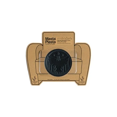 Image of MastaPlasta Self Adhesive Premium Leather Repair Patch Black Eagle 8cm x (3in 3in). First Aid for Sofas, Car Seats, Handbags, Jackets