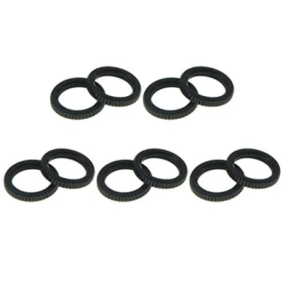 Image of KAISH Pack of 10 American Thread 15/32&quot; Fine Knurled Guitar Toggle Switch Nut for Les Pauls with Switchcraft Switches Black