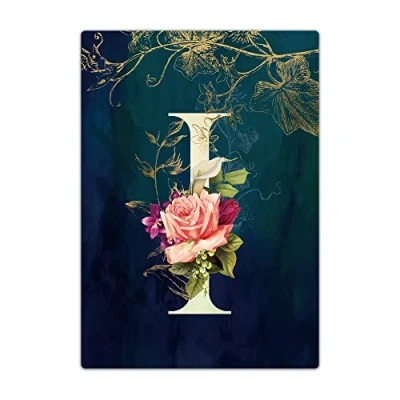 Image of Passport Holder Cover, PU Leather Travel Wallet Case Organiser for Passport, Business Cards, Credit Boarding Passes (Initial Letter I)