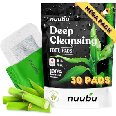 Image of Nuubu Detox Foot Patches 30 Pcs Pads, Pads to Remove Toxins, Natural Deep Cleansing for Stress Relief &amp; Sleep, Enhance Blood Circulation