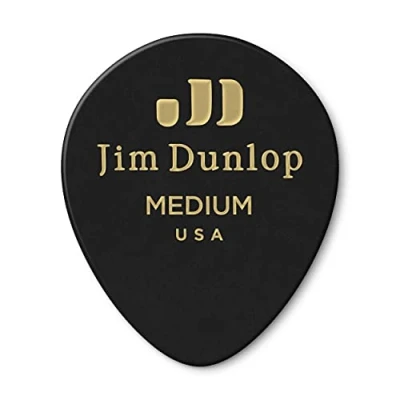 Image of Dunlop 485R03MD Genuine Celluloid Tear Drop, 72/Bag, Black