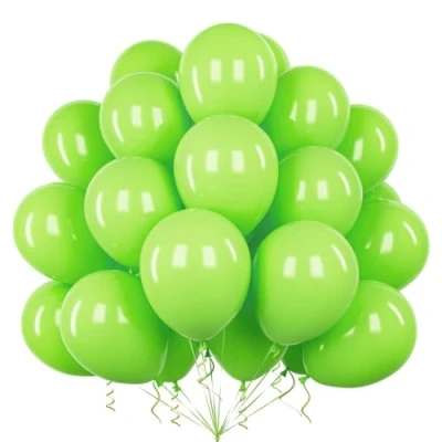 Image of Teselife Lime Green Balloons, 50Pcs 12 Inch Matte Fruit Latex Balloon Arch Garland Kit Men Boys Birthday Wedding Proposal Anniversary Graduation Engagement Bridal Baby Shower Party Decorations