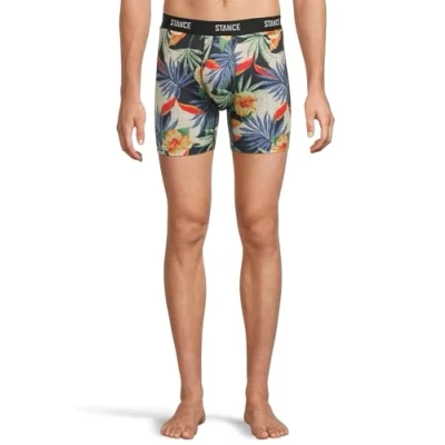Image of Stance Tiki Tides Boxer Briefs Mens Floral Tropical Multi Patterned Underwear Shorts Large