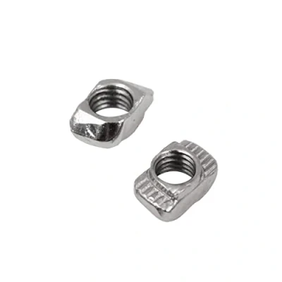 Image of WANGCL 100PCS T Slot Nickel Plated Carbon Steel Nut Fastener For Aluminum Profile Hammer Head EU20 M5