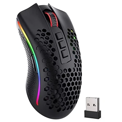 Image of Wireless Gaming Mouse, Redragon M808 Honeycomb Shell Computer 16,000 Adjustable DPI, Optical Gamer Mice, 7 Programmable Buttons, Ergonomic Rechargeable Lightweight Mice for Laptop PC/Mac