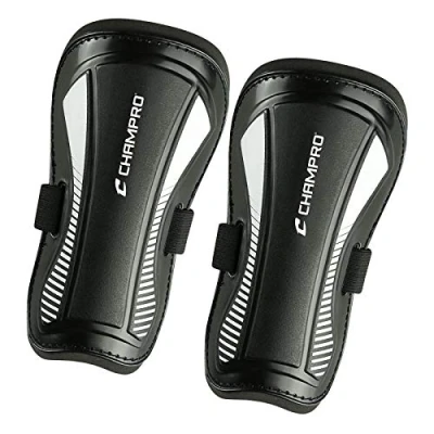 Image of Champro Sports D3 Molded Shin Guards, Black, Small