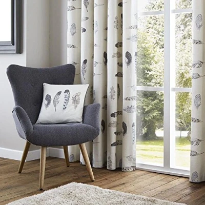 Image of Fusion Home Furnishings Idaho 100, 100% Cotton, Charcoal Grey, Cushion Cover