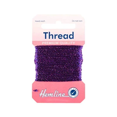 Image of 10m Purple Glitter Thread for Crafts Twine Cord &amp; Elastic