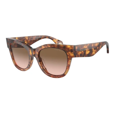 Image of Giorgio Armani Woman AR8195U 603351 Sunglasses Acetate Brown Squared Normal Shaded