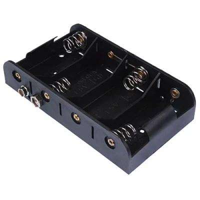 Image of C x 4 Open Style Battery Holder Case With Press Studs
