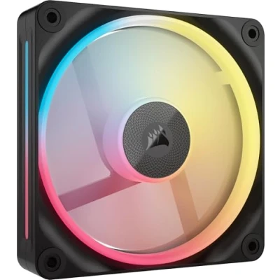 Image of Corsair iCUE LINK LX120 R RGB 120mm PWM Reverse Fan Single Low Noise, Magnetic Dome Bearing, Dual Light Loops, QuikTurn™ Screws, Zero RPM Mode Black