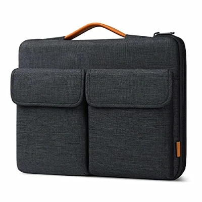 Image of Inateck 360 Protection 13.3 Inch Laptop Bag Sleeve Compatible with 13 MacBook Air M3/M2/M1 2024 2012, Pro M2/M1 2022 14 Pro/Max 2023 2021, Black Grey
