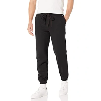 Image of True Religion Men&#039;s Big T Jogger Sweatpants, JetBlack/Fiery Red, Medium