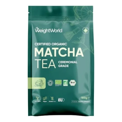 Image of Ceremonial Grade Matcha Green Tea Powder 100g Organic Soil Association Certified No Fillers &amp; Pesticides Vegan Friendly