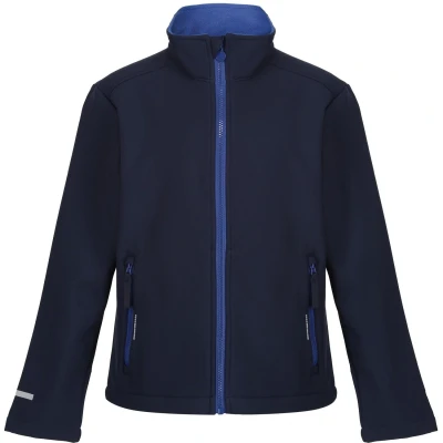 Image of Regatta Professional Boys Kids&#039; Ablaze 2 layer Softshell Jacket, Navy New Royal, 7 8 Years EU