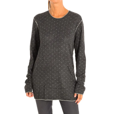 Image of Le Temps Des Cerise Womens Long Sleeve Sweater HMAXIMILIEN00ML172 woman Grey viscose Size Medium